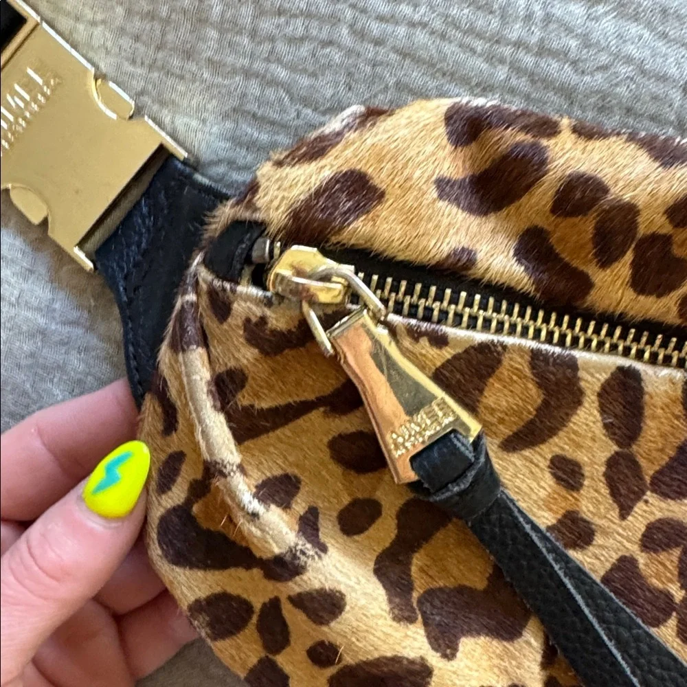 Aimee Kestenberg Leopard Print Belt Bag with Gold Buckle - Picture 2 of 4
